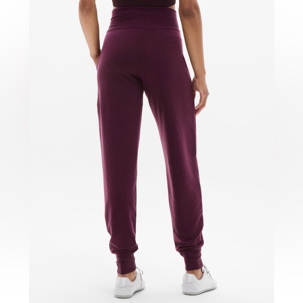 Athleta Coaster Luxe High Rise Jogger Spiced Cabernet Heather Small Tall Long - Picture 2 of 6